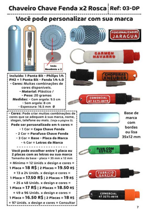 catalogo super chaveiros marca