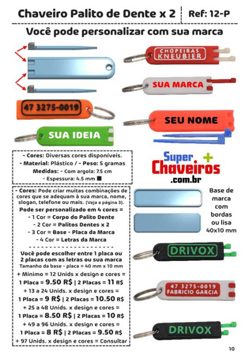 catalogo super chaveiros marca